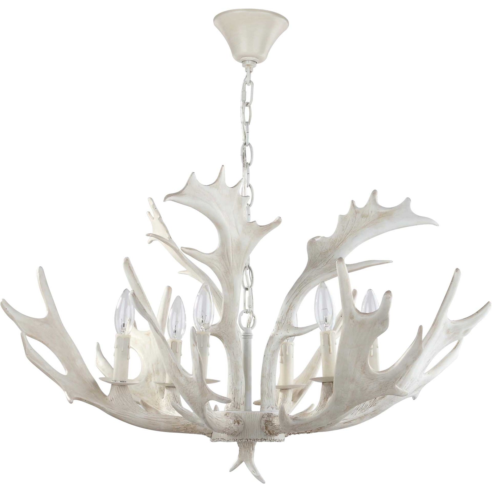 Bixby Antler Chandelier White