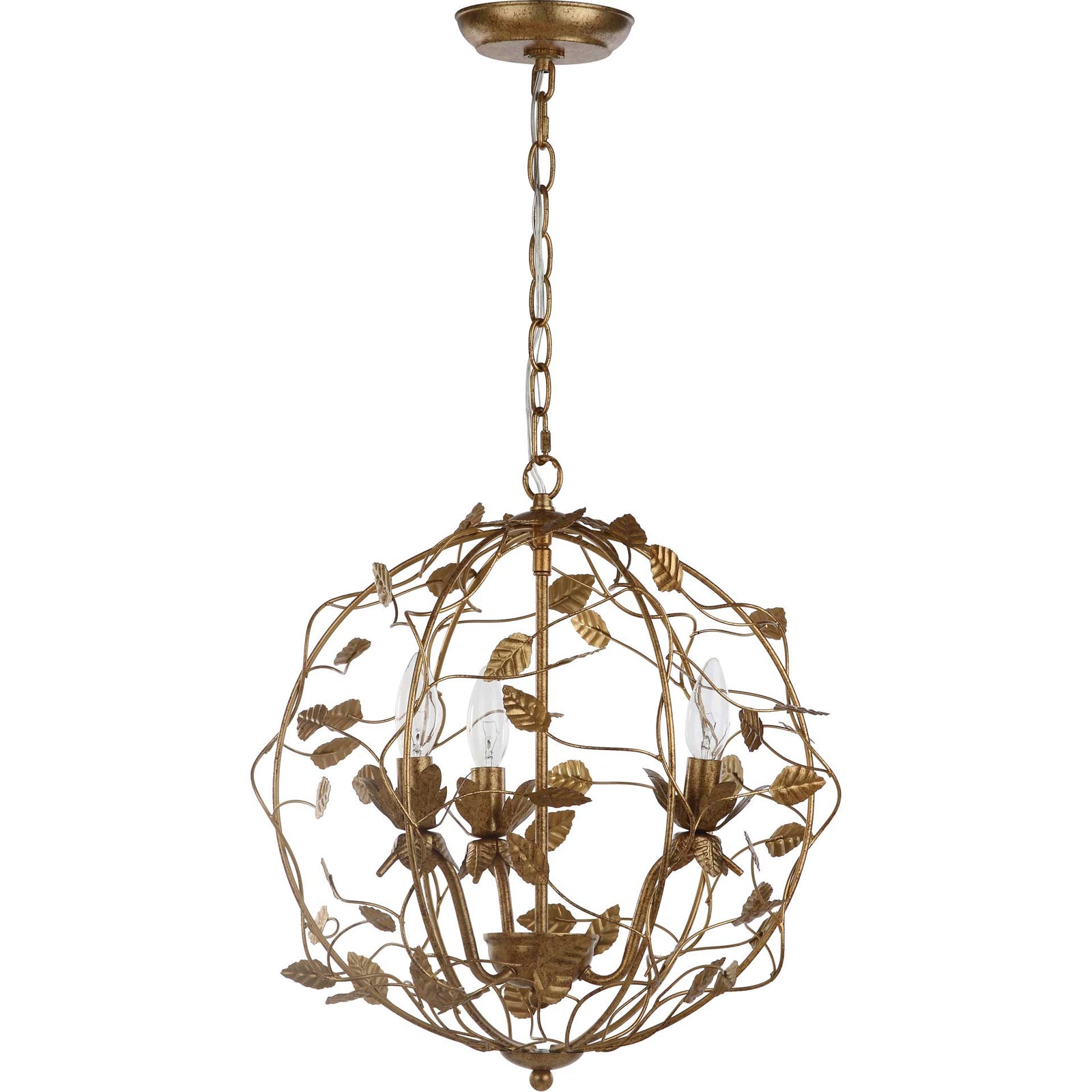 Aurelia Cage Chandelier Gold Leaf