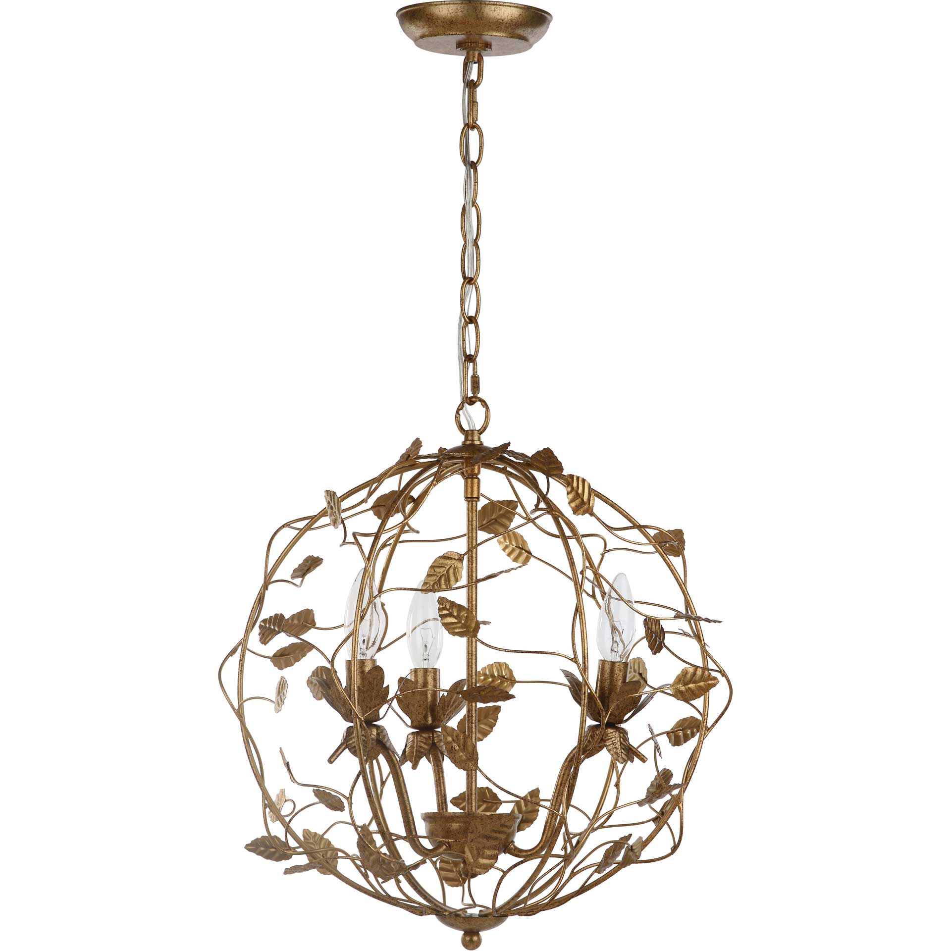 Aurelia Cage Chandelier Gold Leaf