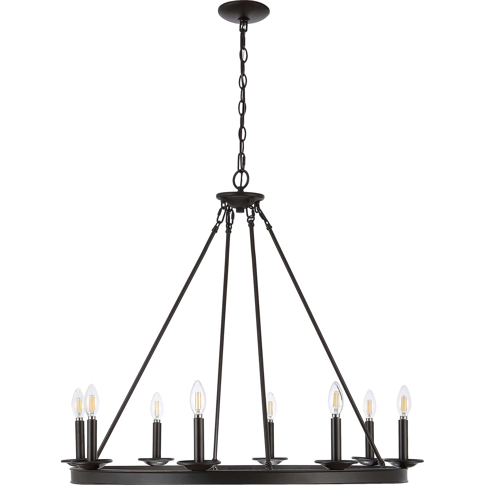 Faryn 8 Light Chandelier Bronze/Black