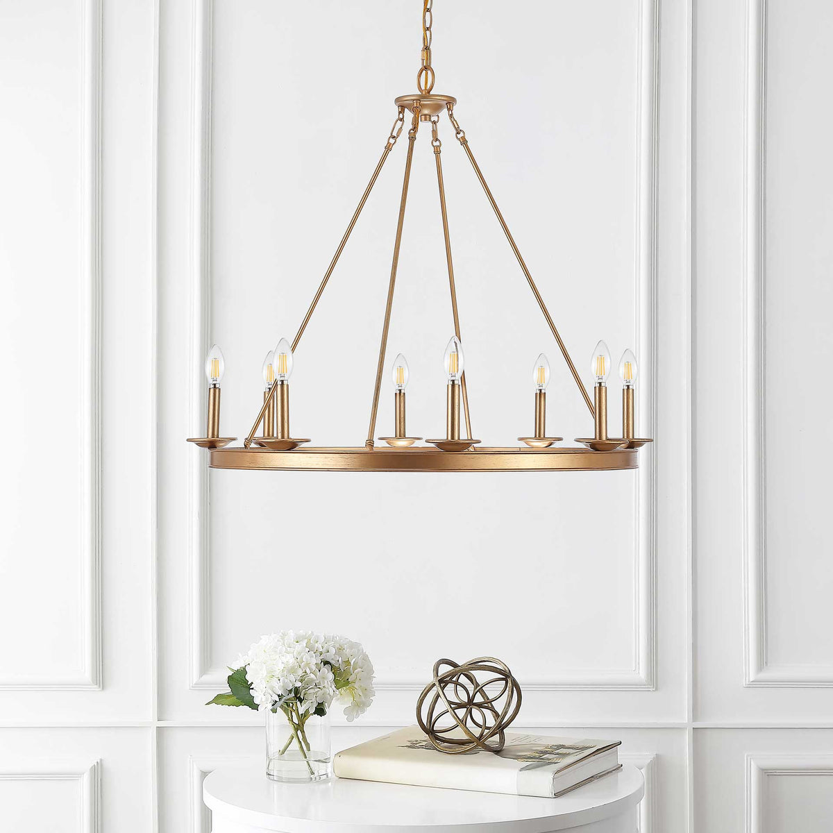 Faryn 8 Light Chandelier Gold Painted