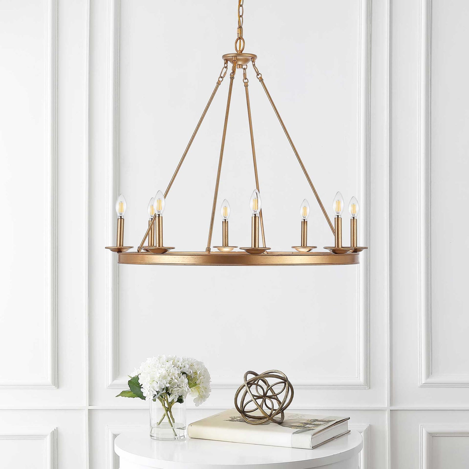 Faryn 8 Light Chandelier Gold Painted