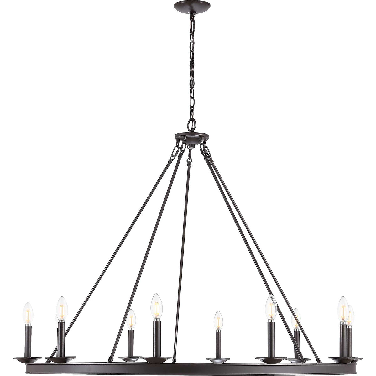 Tessa 10 Light Chandelier Bronze/Black