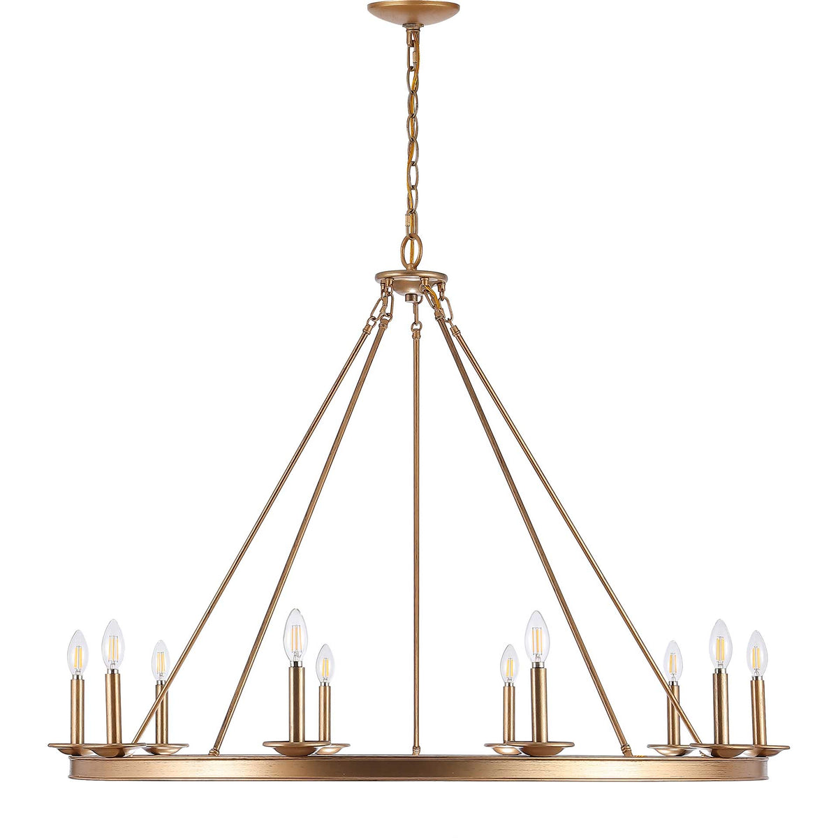 Telluride 10 Light Chandelier Gold Painted