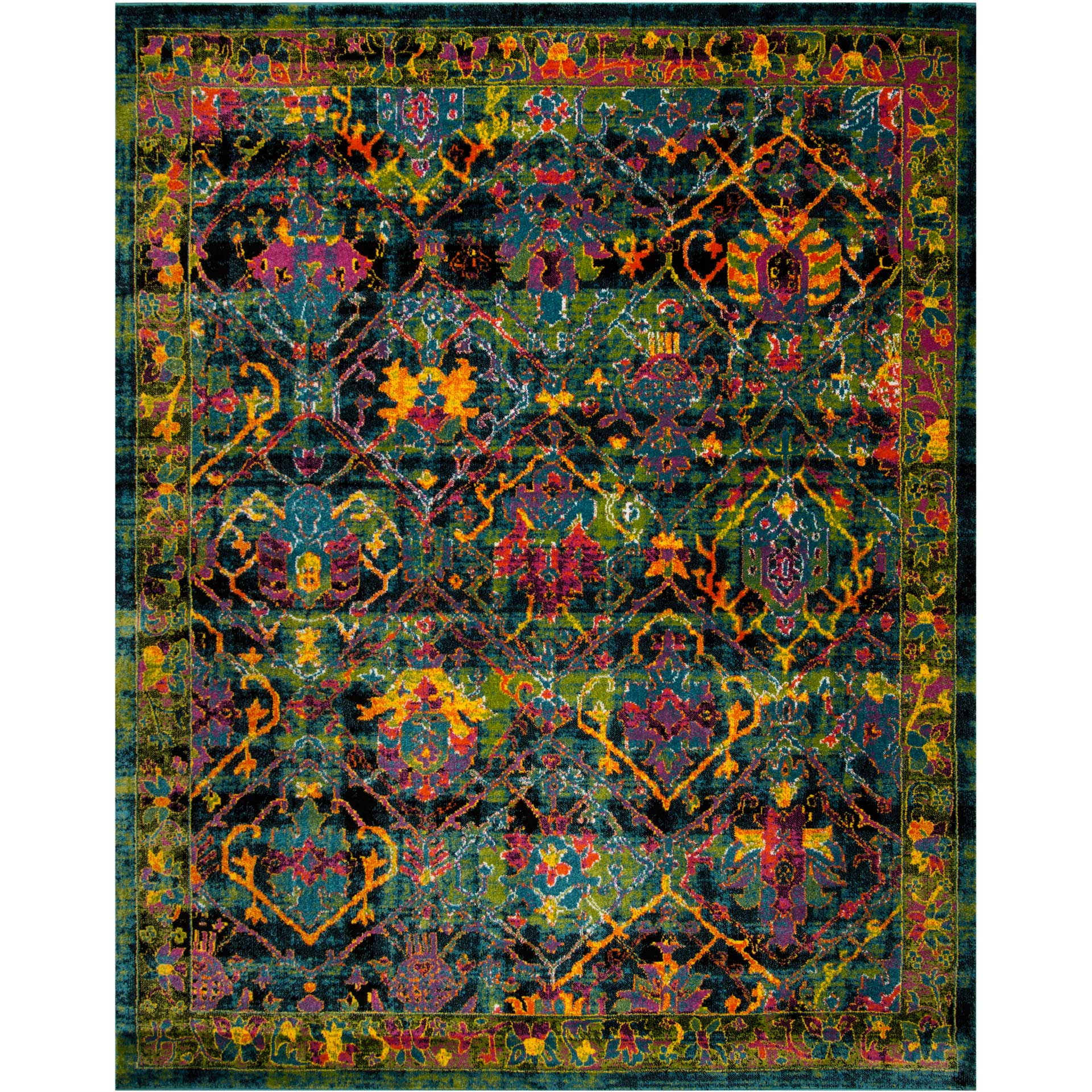 Cherokee Black/Blue Area Rug - Froy.com