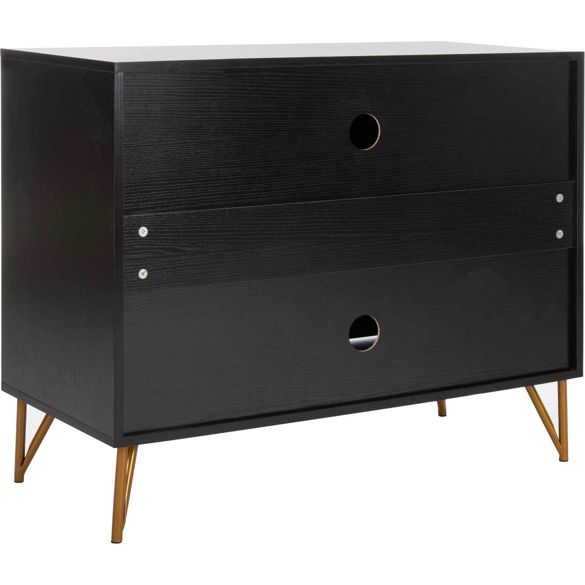 Pierce 2 Door Modular TV Unit Black/Gold