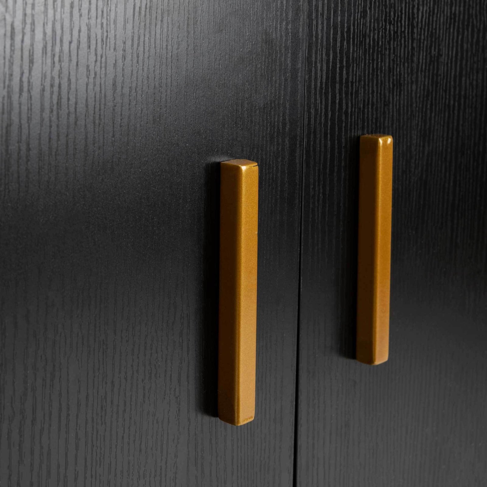 Pierce 2 Door Modular TV Unit Black/Gold