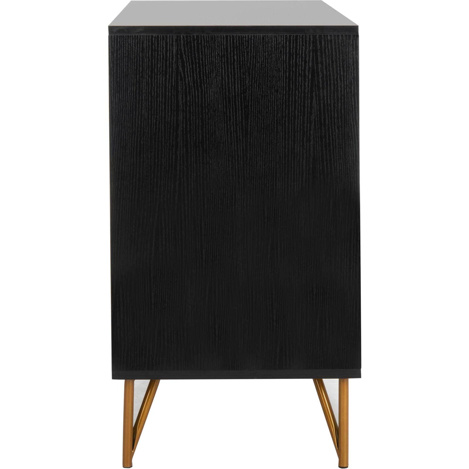 Pierce 2 Door Modular TV Unit Black/Gold