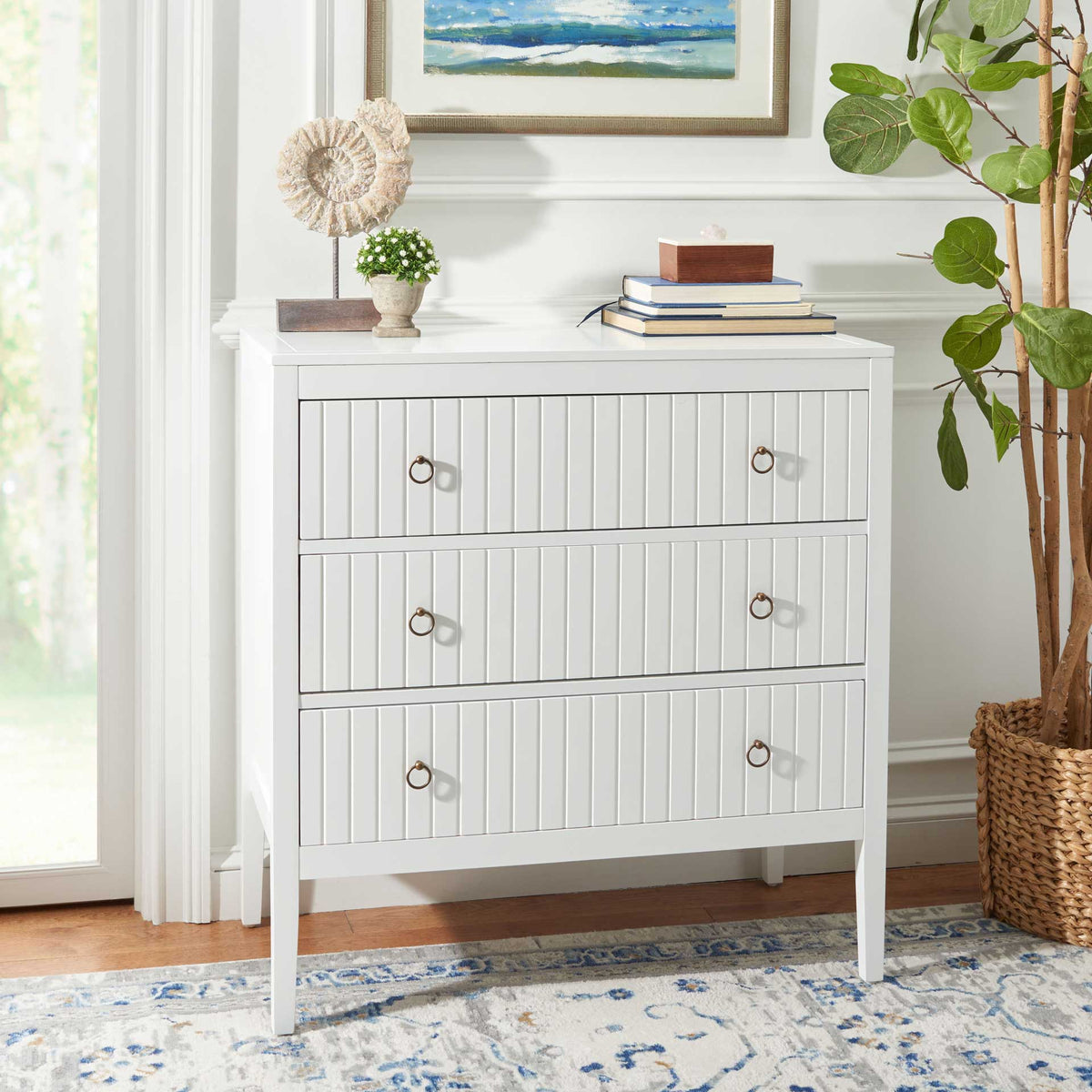 Terri 3 Drawer Chest White