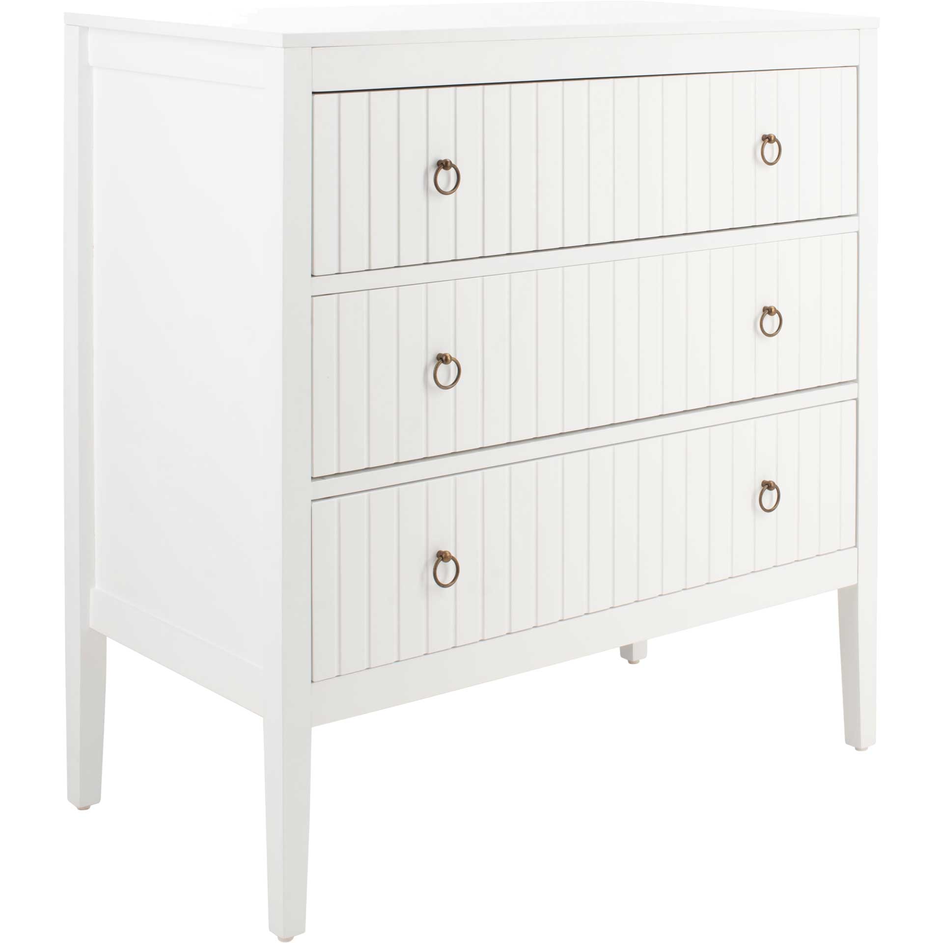 Safavieh Tegan 3 Drawer Chest - White Safavieh Tegan 3 Drawer Chest - White