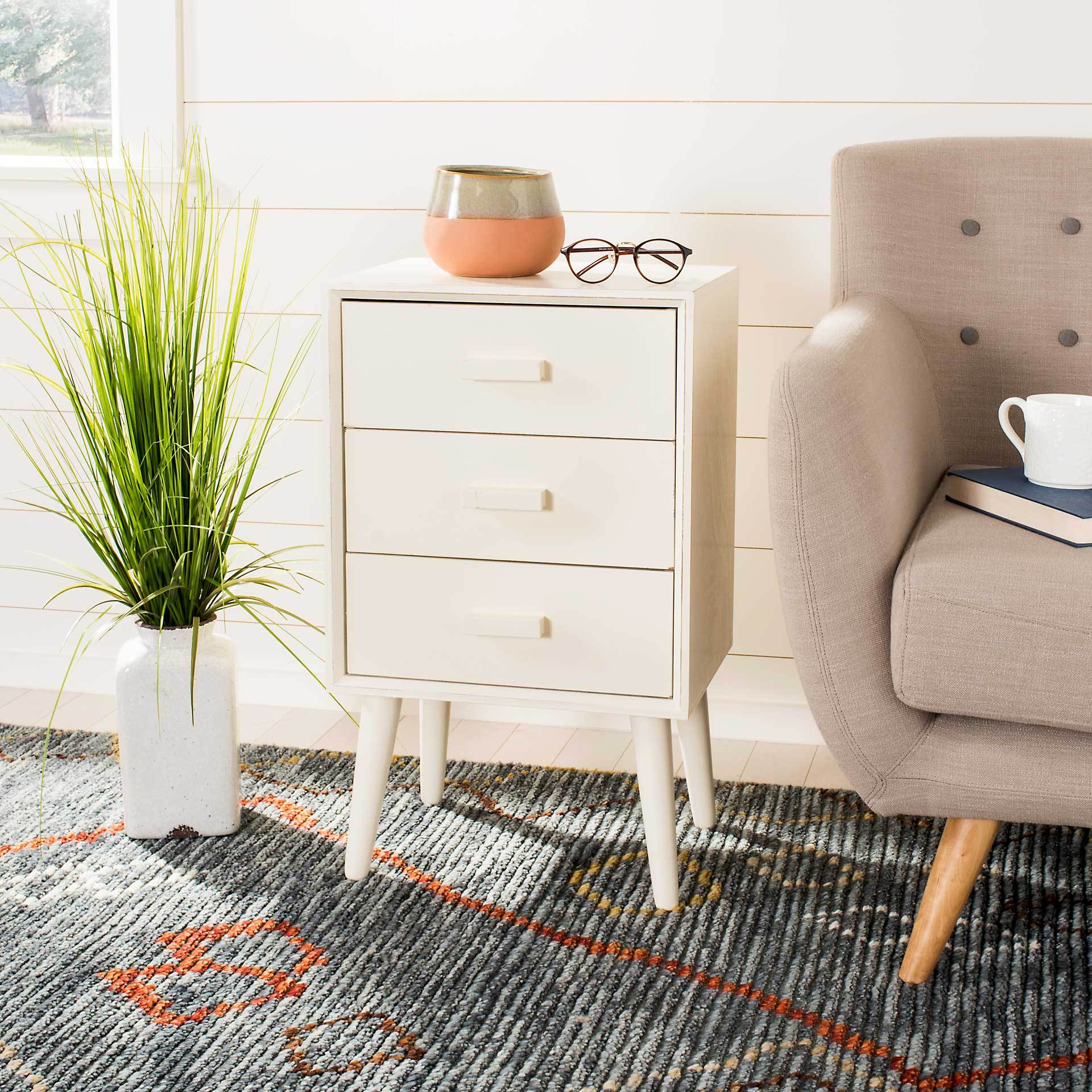 Porter 3 Drawer Chest Distressed White