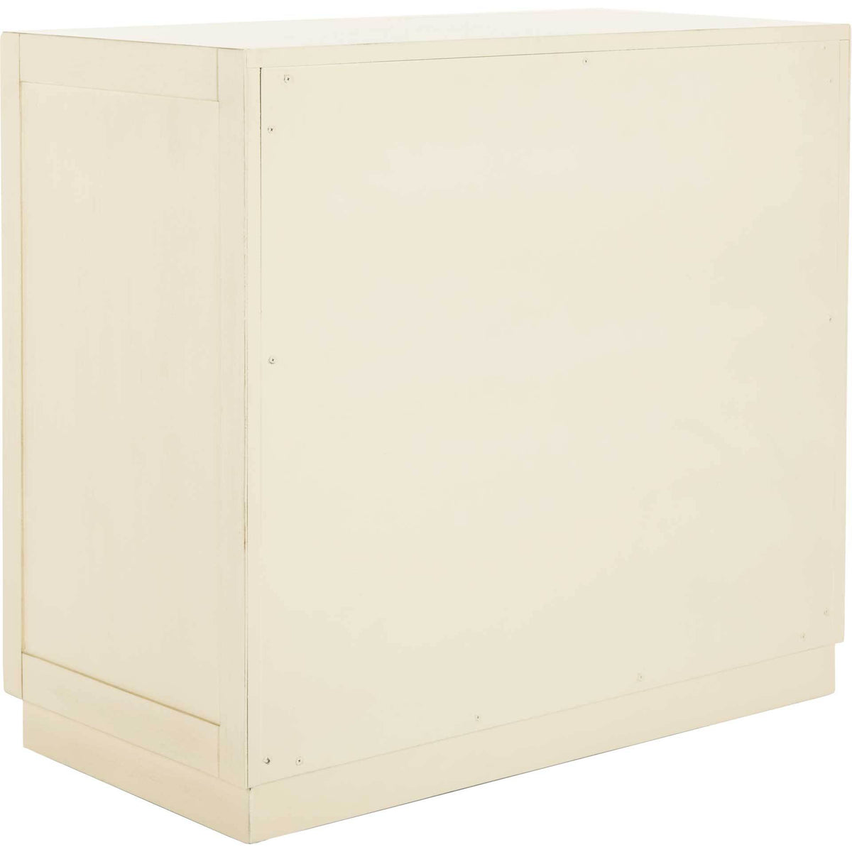 Cayden 3 Drawer Chest Antique Beige/Nickel/Mirror