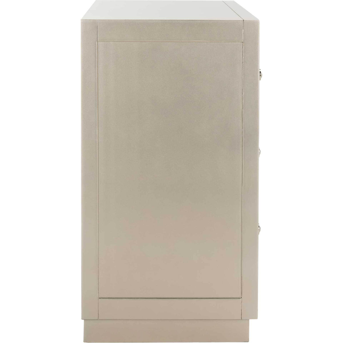 Slade 3 Drawer Chest Champagne/Nickel/Mirror