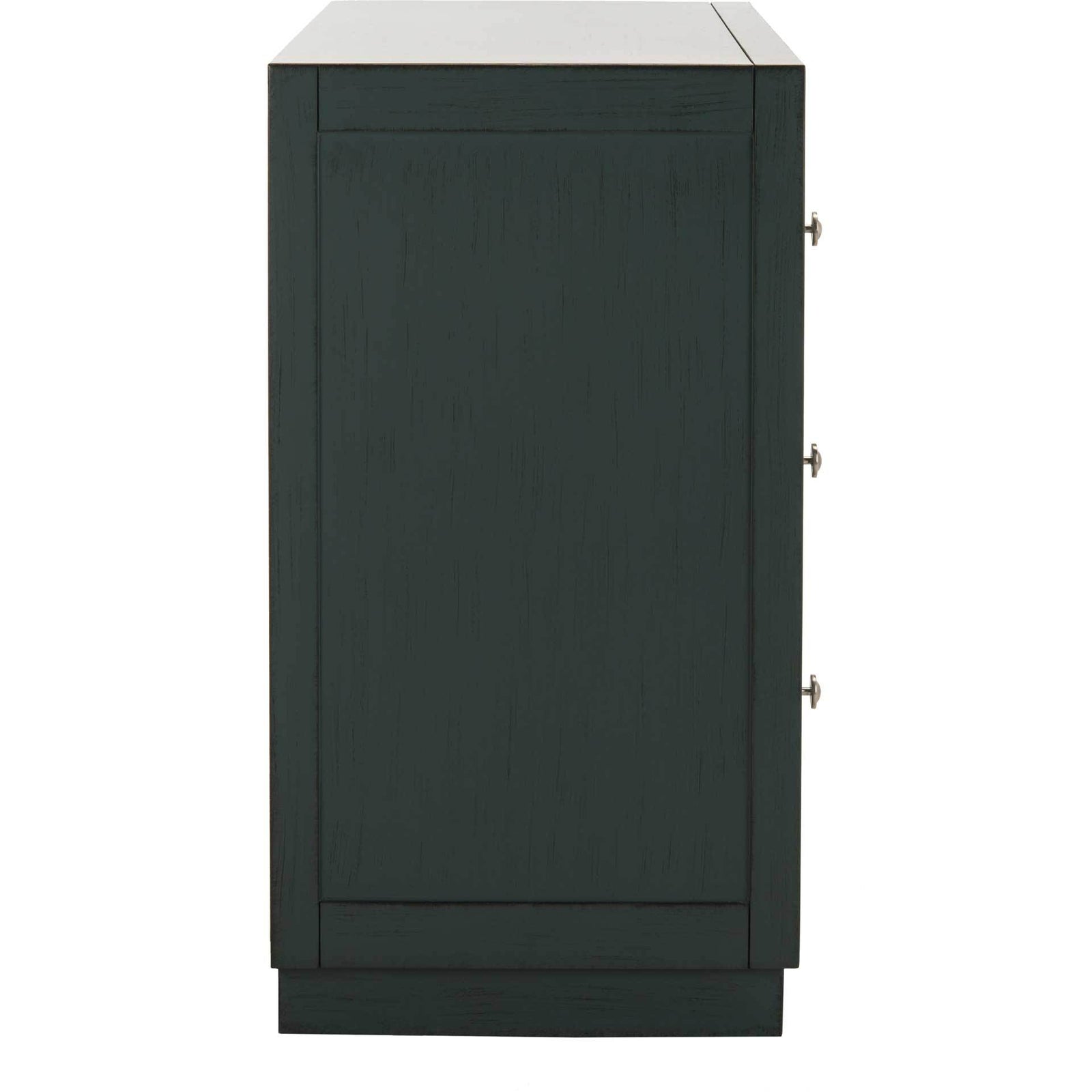 Slade 3 Drawer Chest Steel Teal/Nickel/Mirror