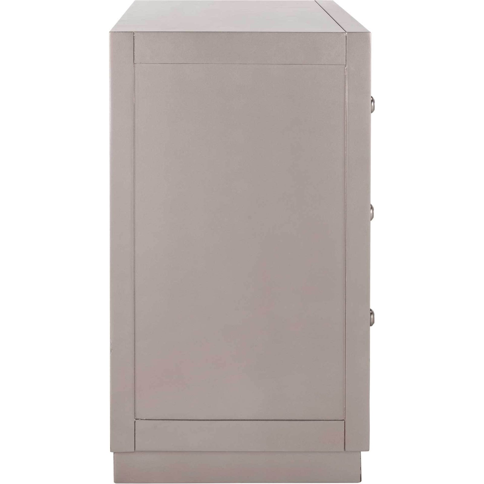 Sid 3 Drawer Chest Champagne/Nickel/Mirror