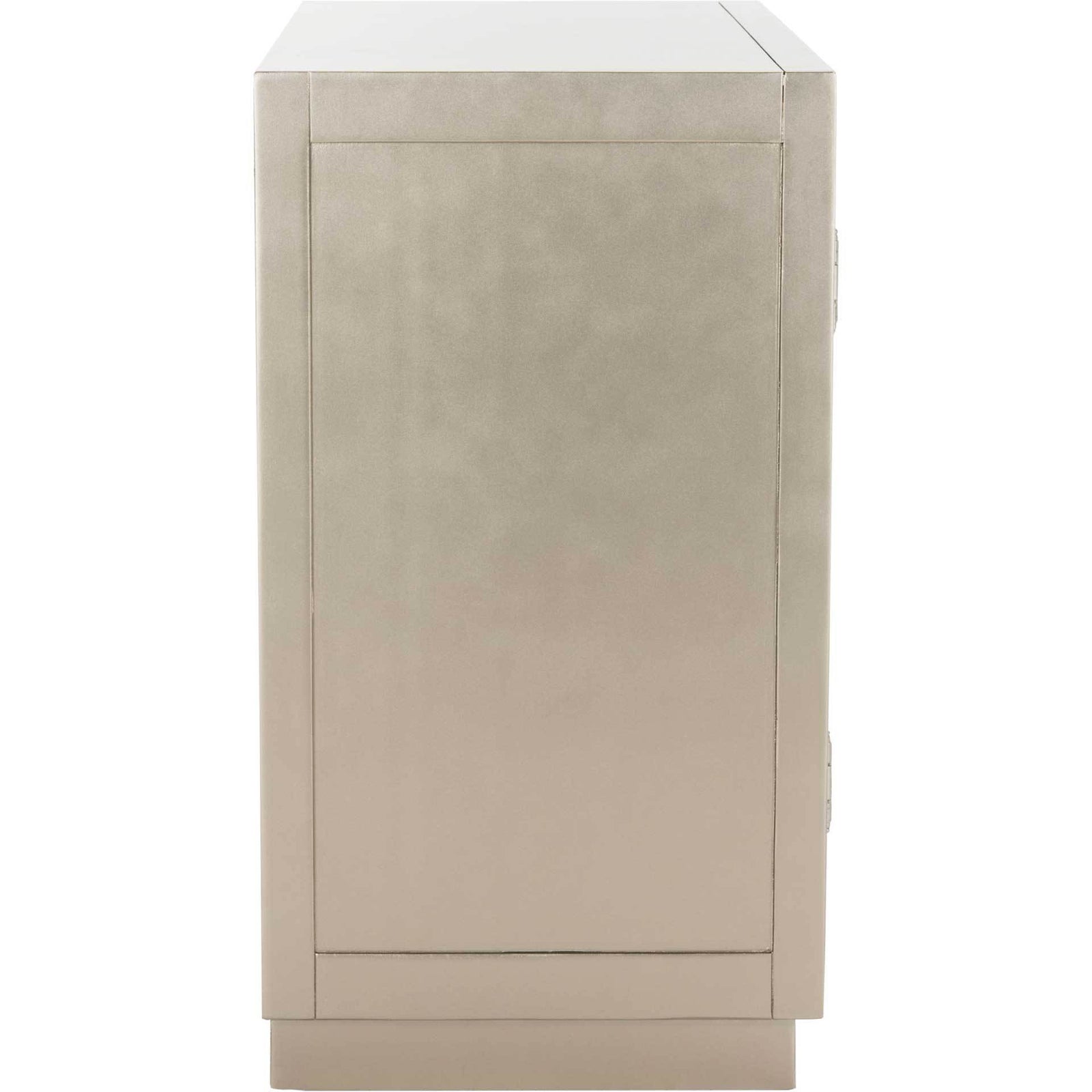 Kara 2 Door Chest Champagne/Nickel/Mirror