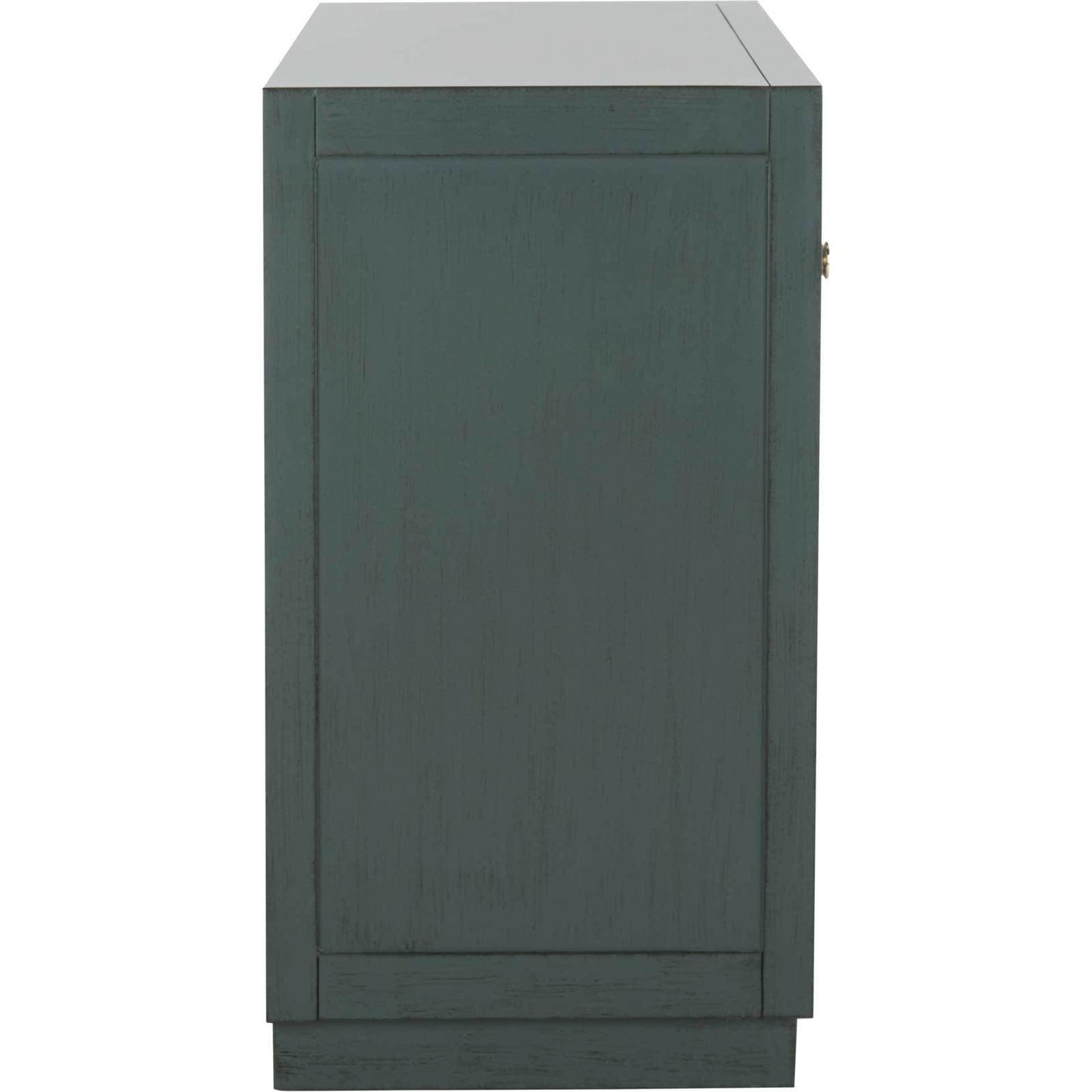 Julio 2 Door Chest Steel Teal/Nickel/Mirror