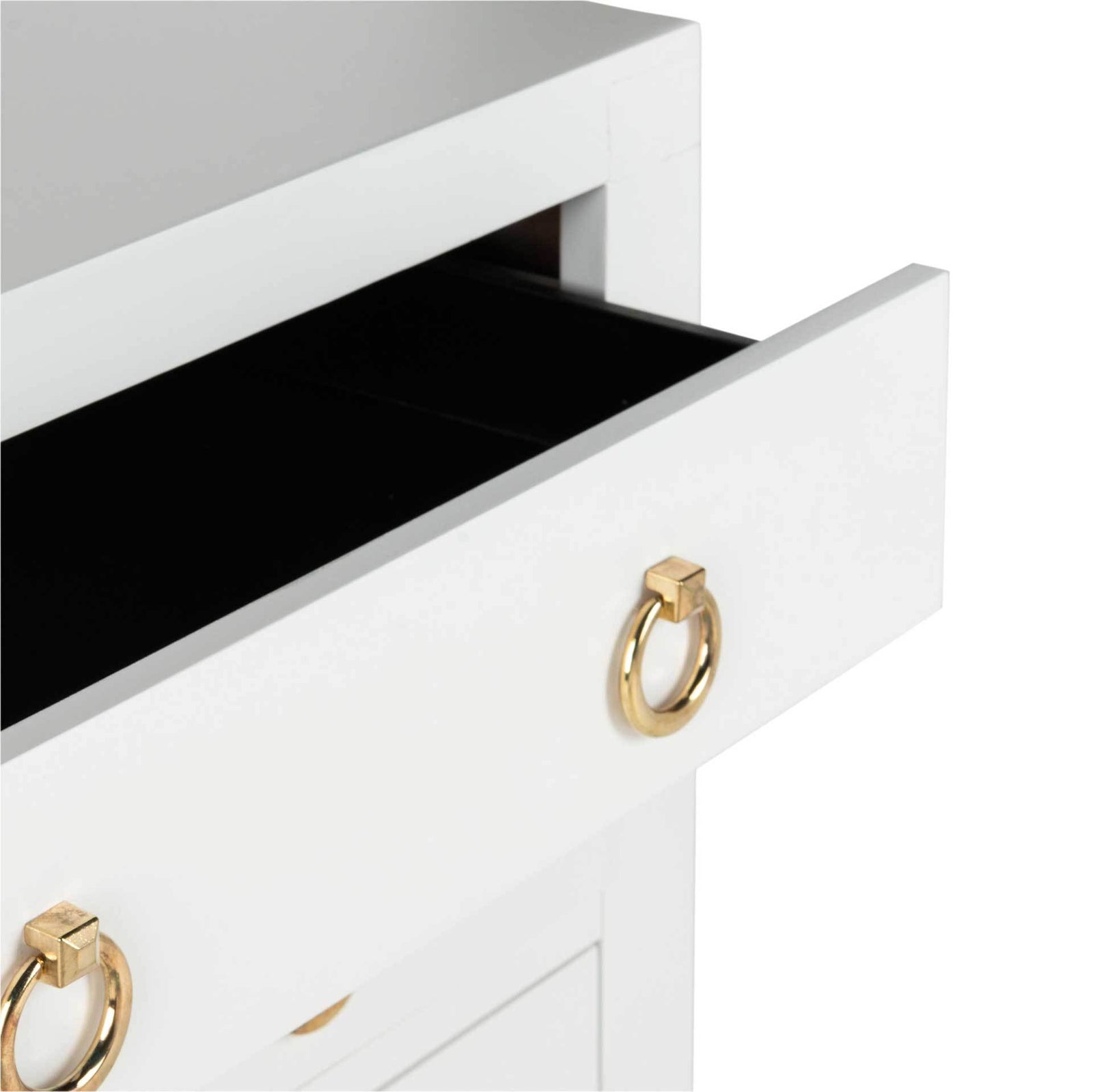 Dillon 3 Drawer Chest White/Gold
