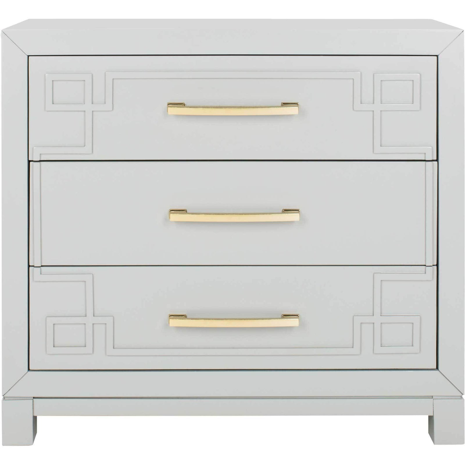 Randy 3 Drawer Chest Gray/Gold