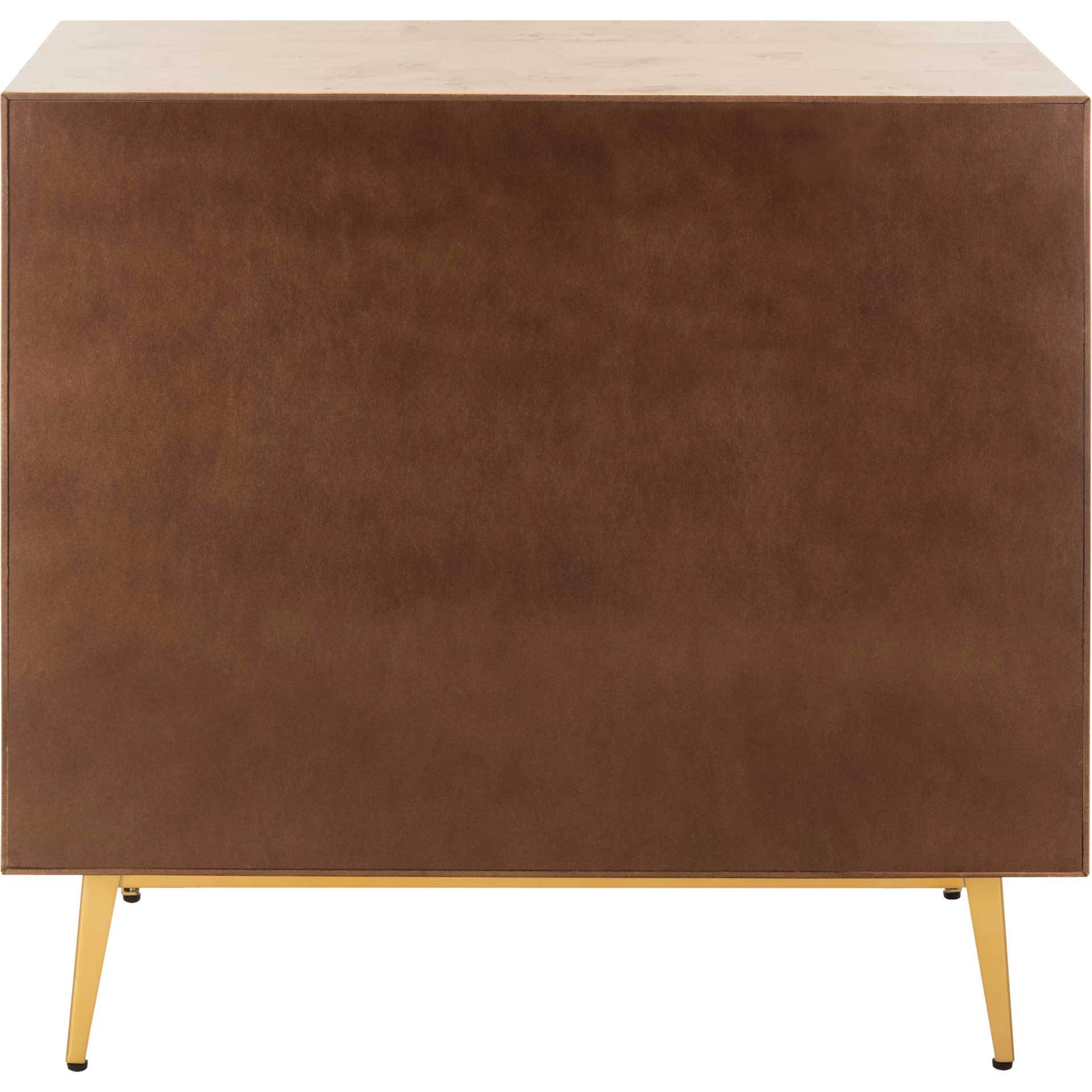 Kaiya 3 Drawer Chest Natural/Gold