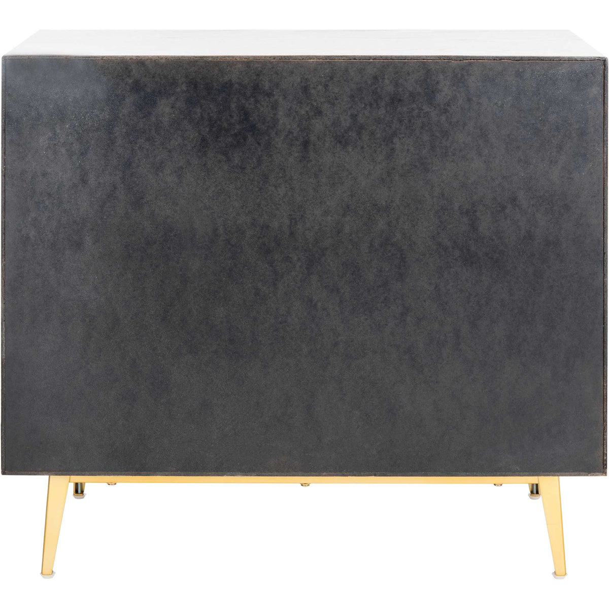 Kaiya 3 Drawer Chest White Wash/Gold