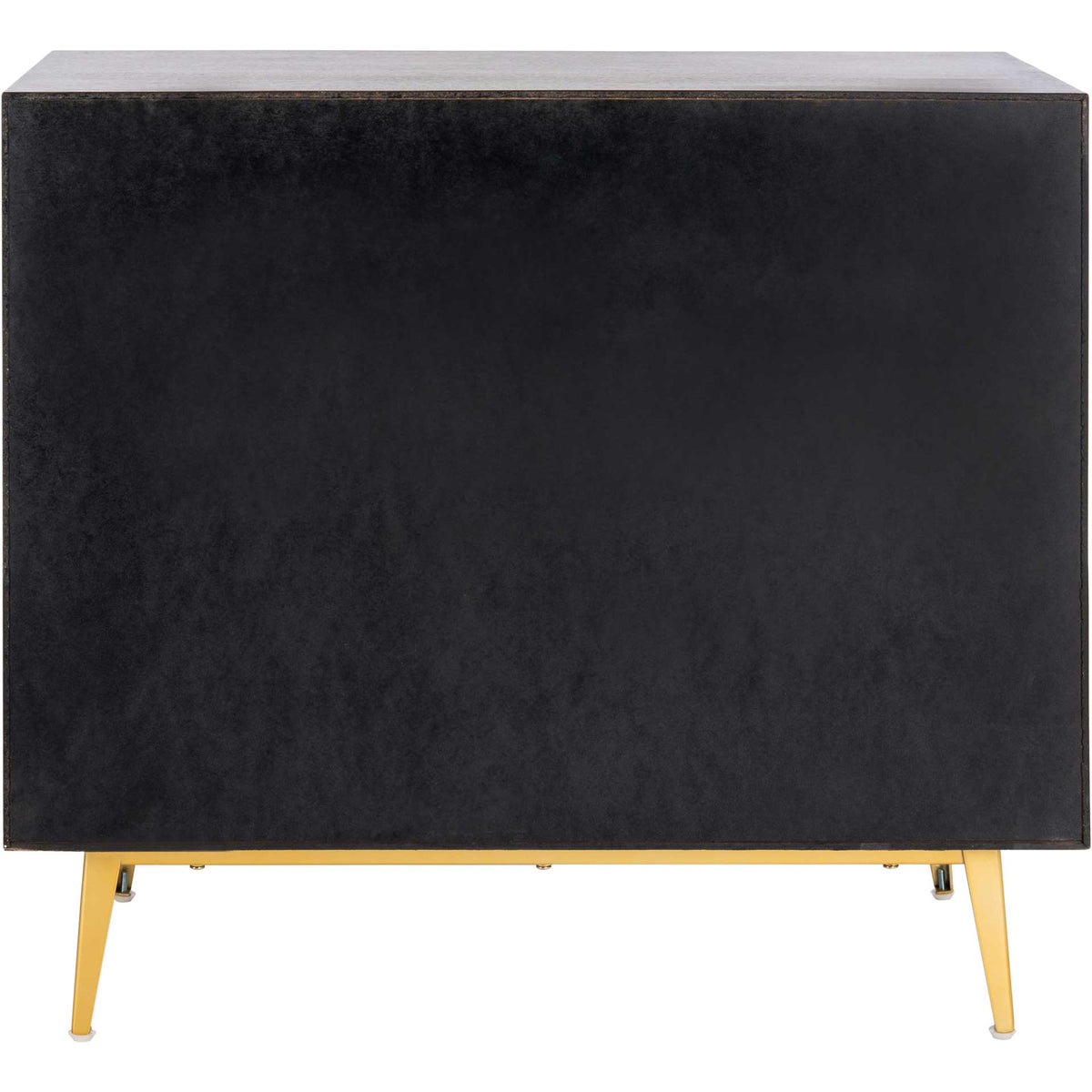 Kaiya 3 Drawer Chest Natural Walnut/Gold