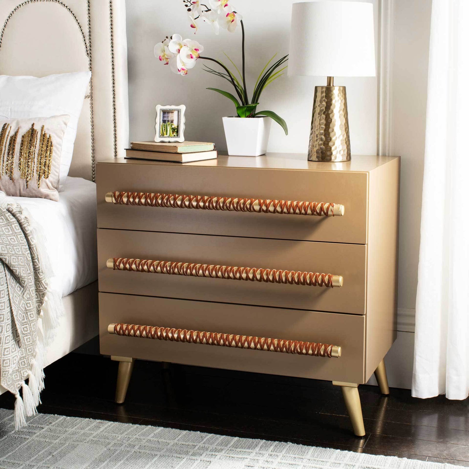 Raylan 3 Drawer Chest Taupe