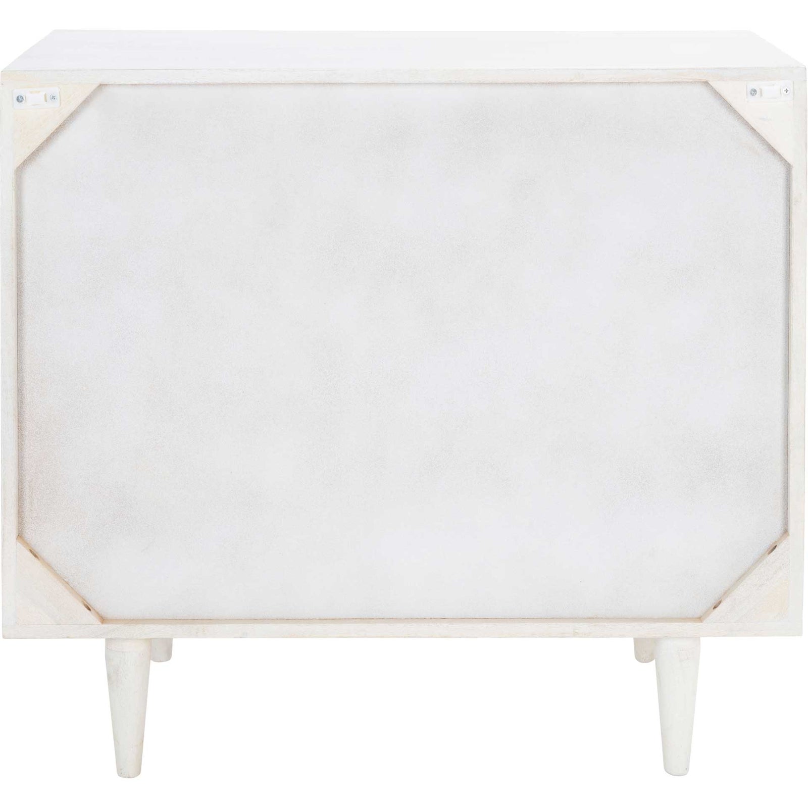 Zion 3 Drawer Chest White Wash/Silver