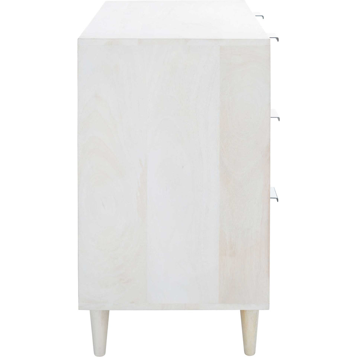 Zion 3 Drawer Chest White Wash/Silver