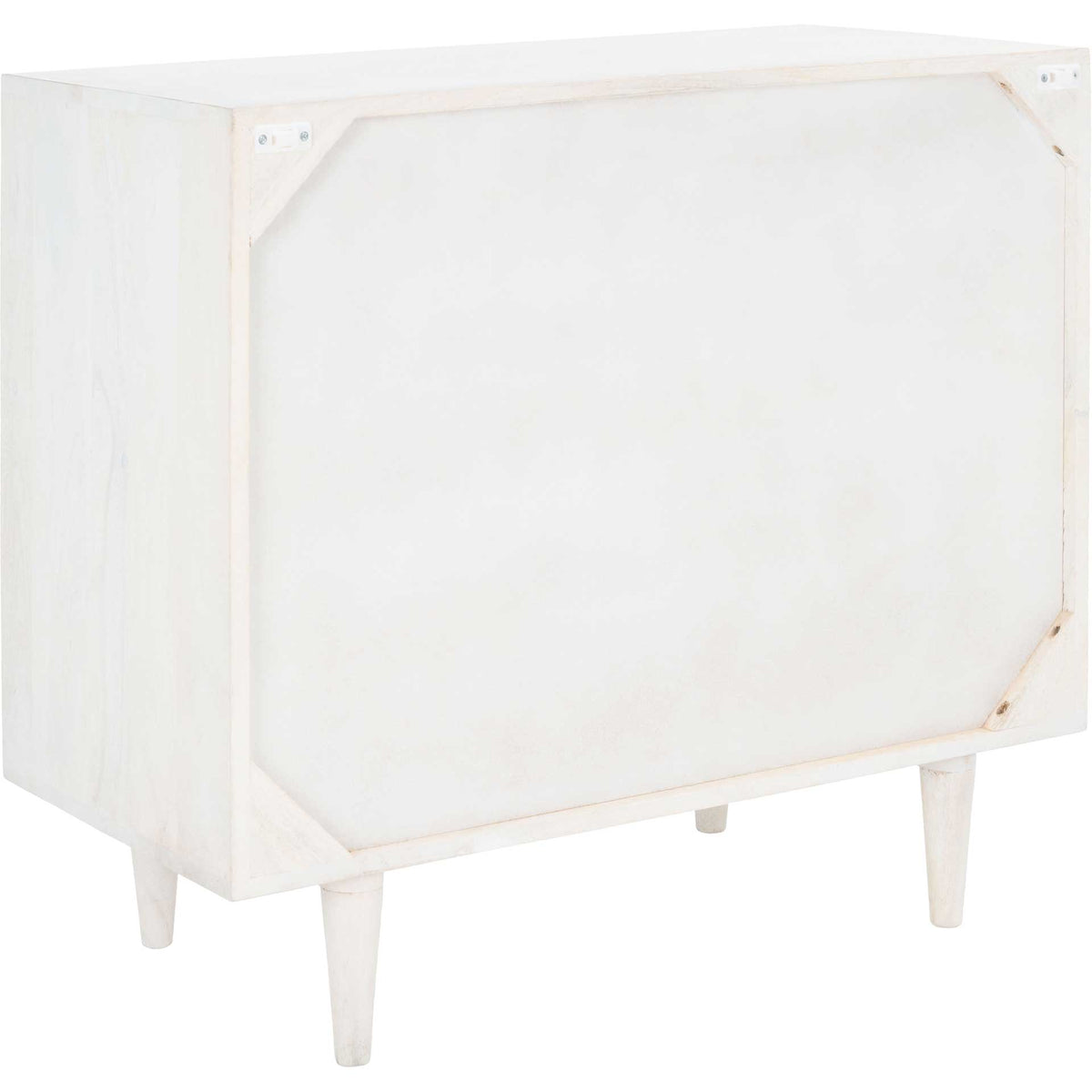 Zion 3 Drawer Chest White Wash/Brass
