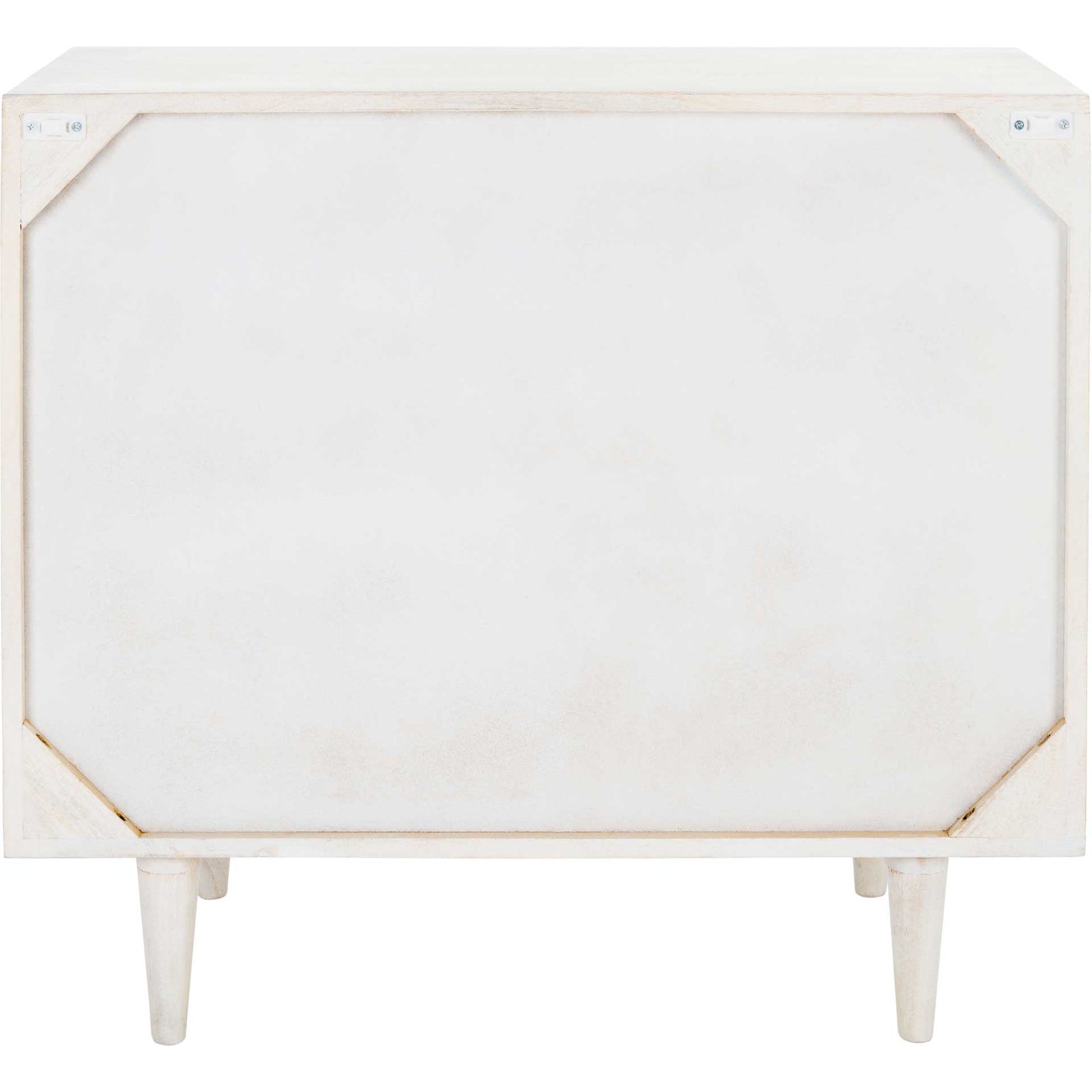 Zion 3 Drawer Chest White Wash/Brass