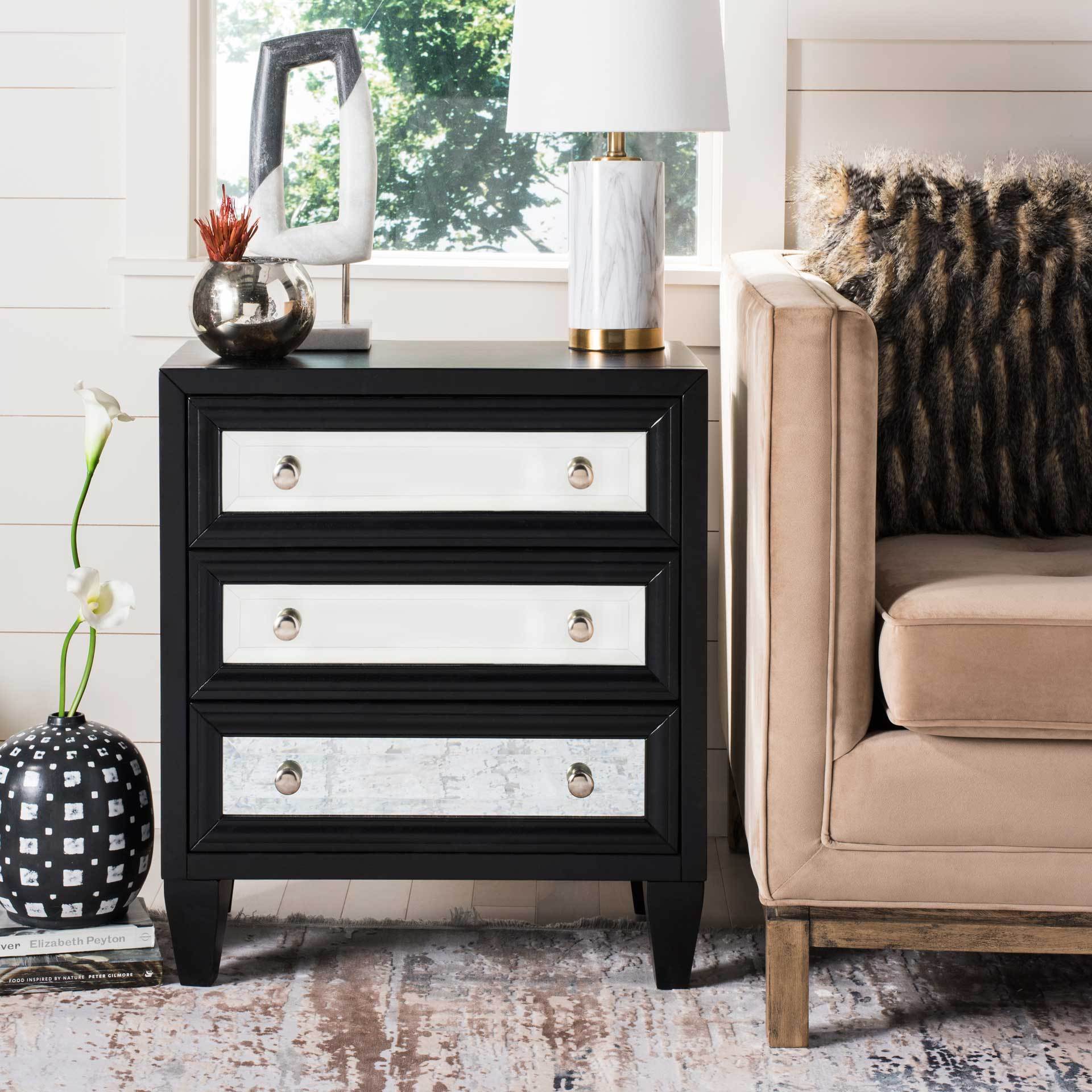 Marvin 3 Drawer Chest Black