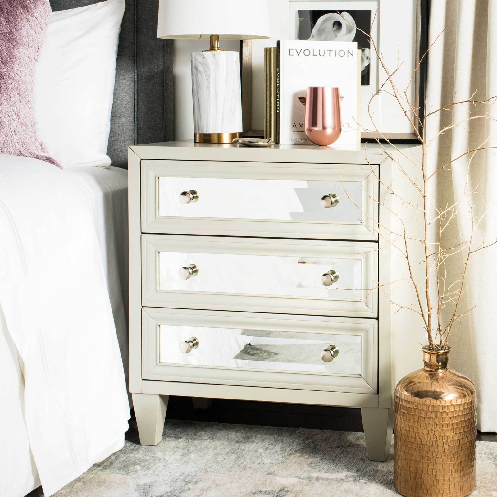 Marvin 3 Drawer Chest Gray