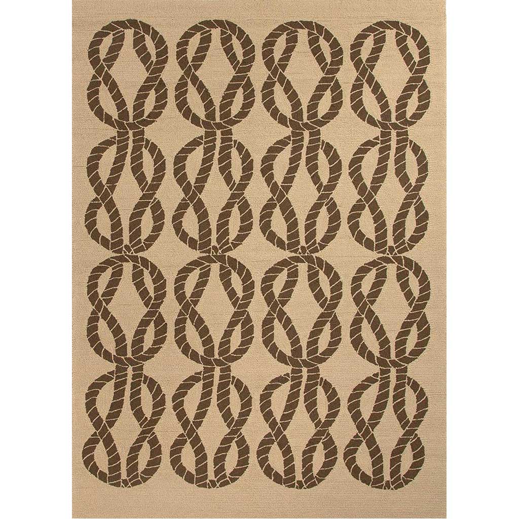 Coastal Lagoon Roped In Beige/Light Brown Area Rug