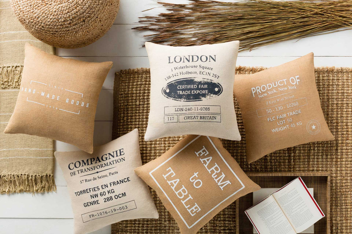 Ciara Pillow Charcoal/Butter