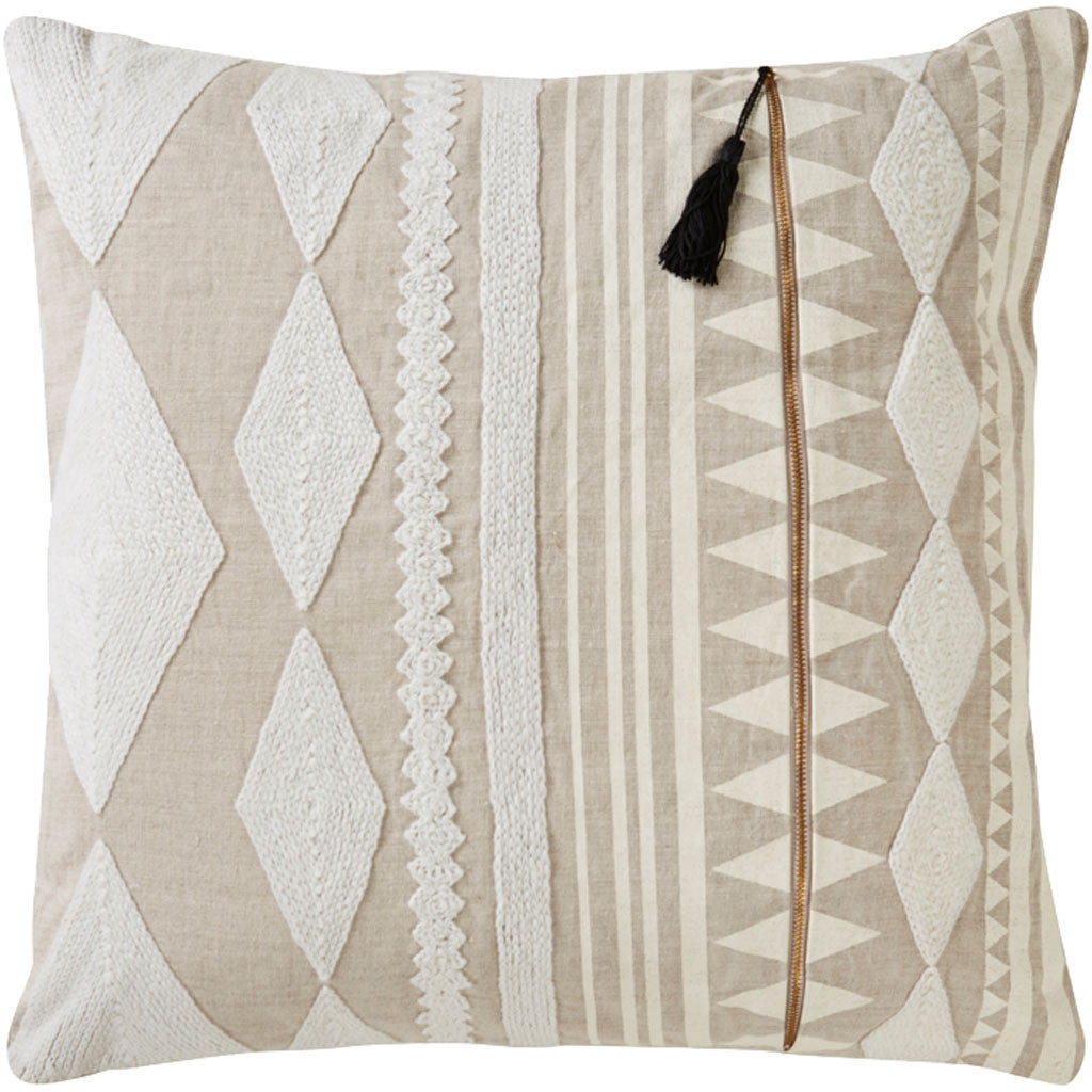 Cosmic Nki23 Ivory/Tan Pillow