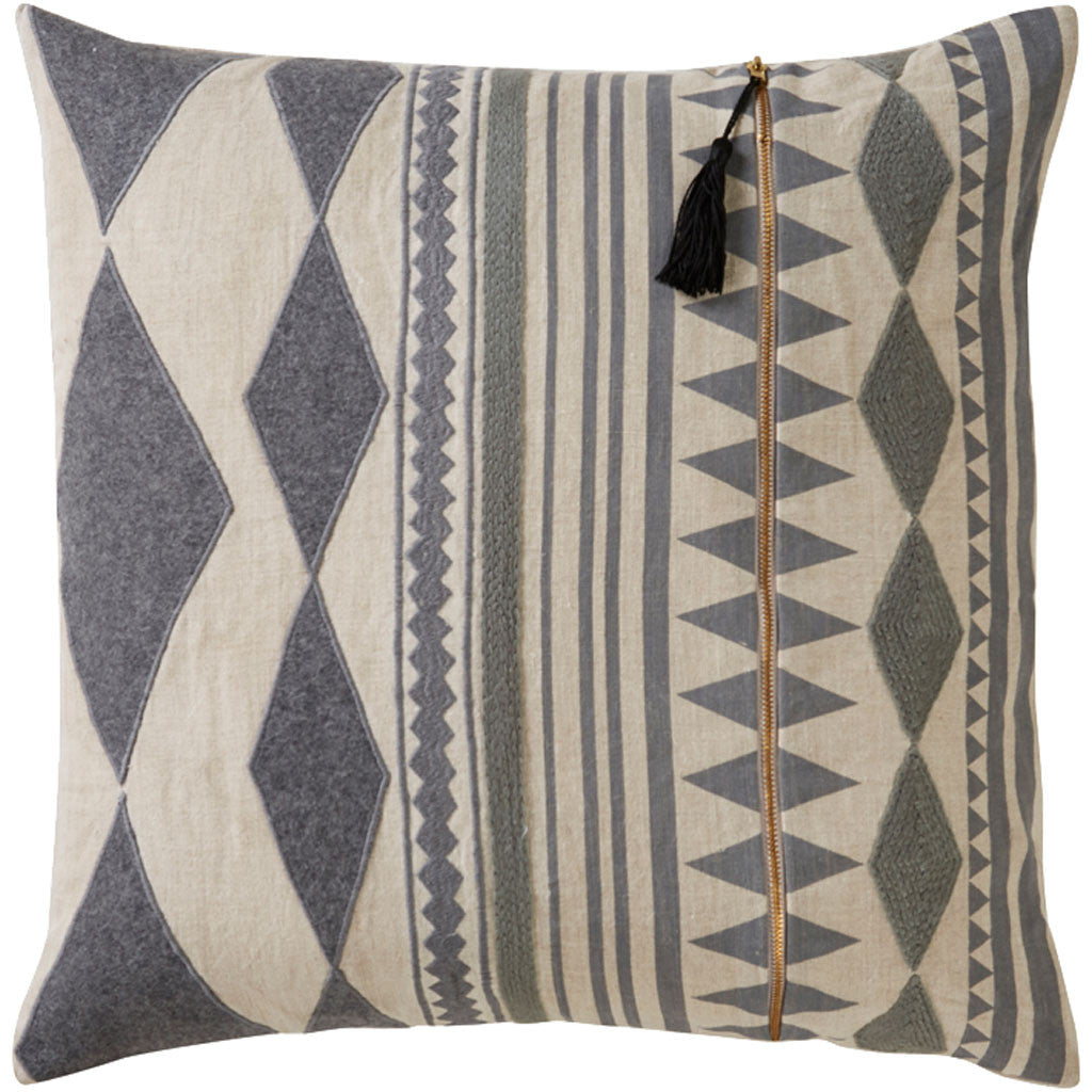 Cosmic Nki23 Gray/Ivory Pillow