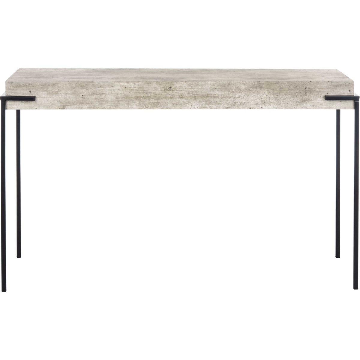 Elliot Rectangle Console Table Light Gray/Black