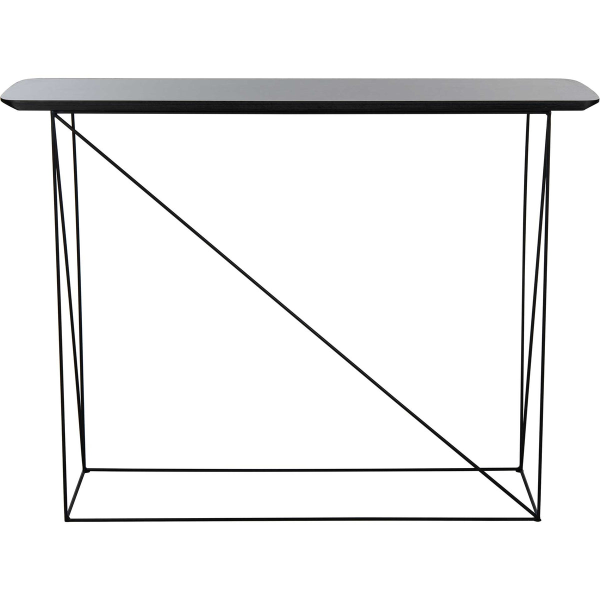 Ryder Console Table Gray/Black