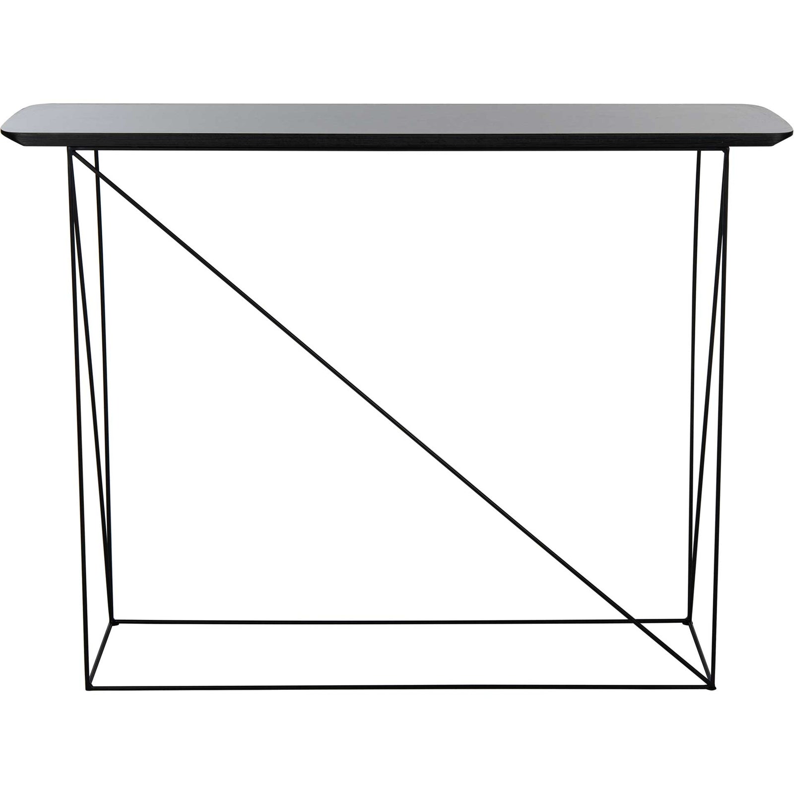 Ryder Console Table Gray/Black