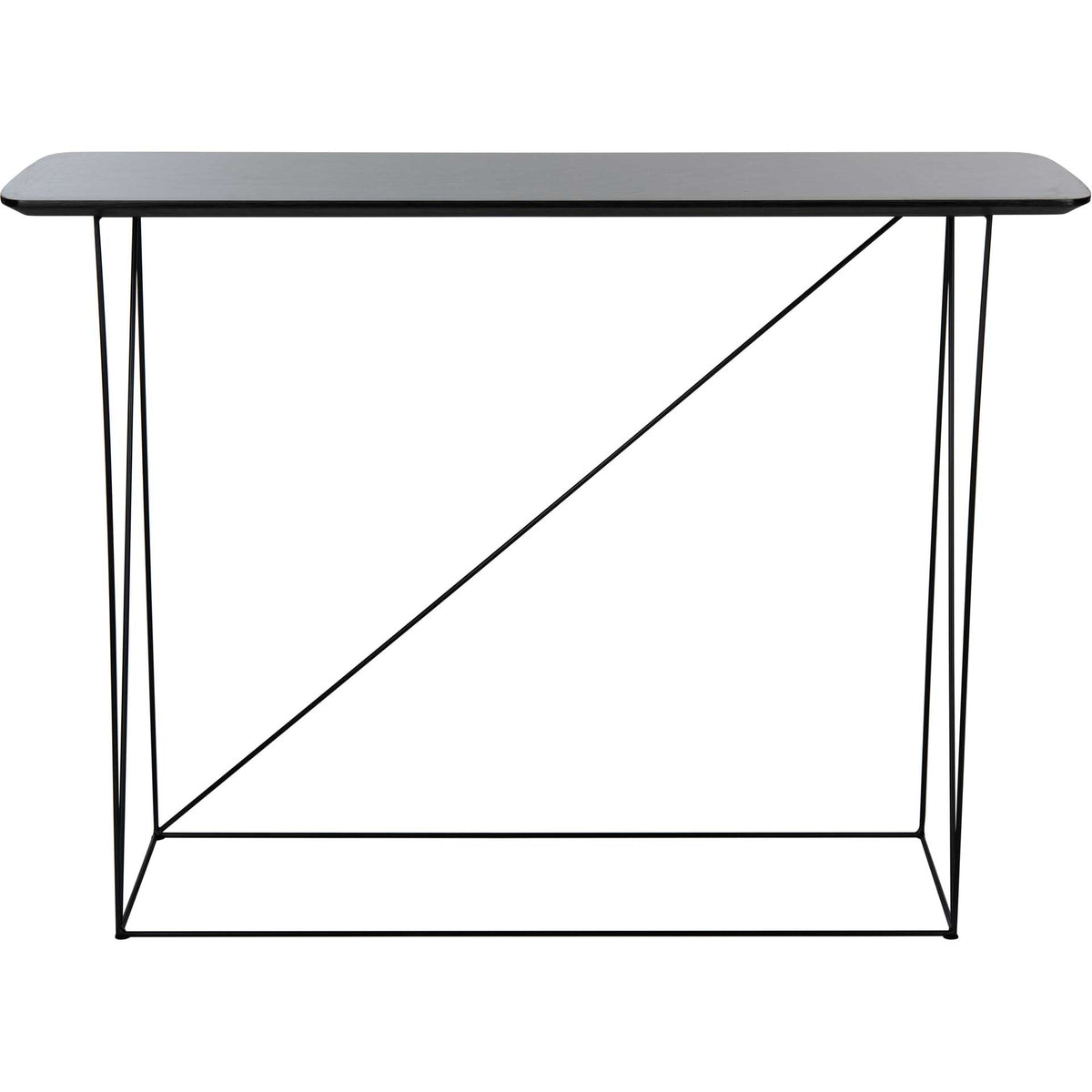 Ryder Console Table Gray/Black
