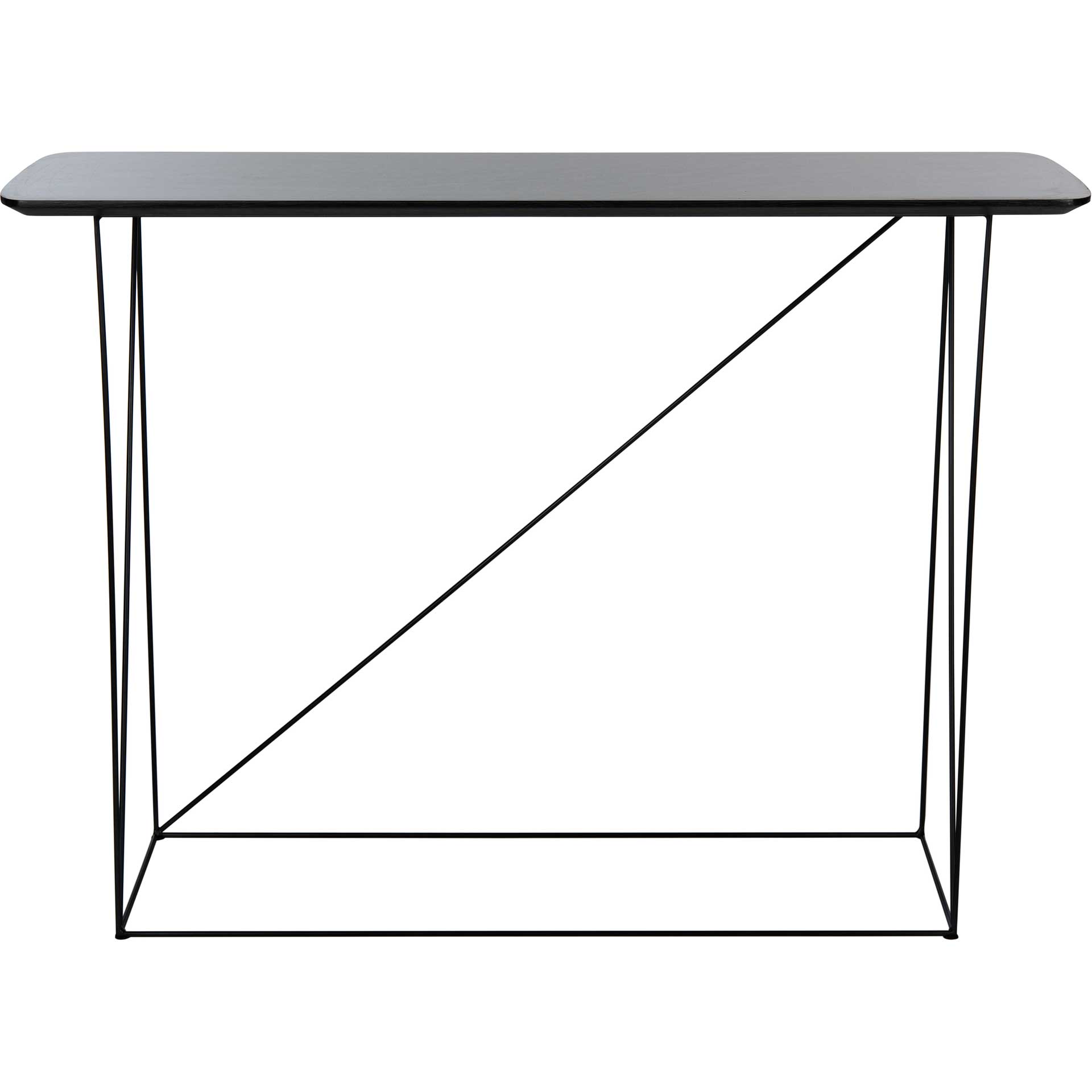 Ryder Console Table Gray/Black