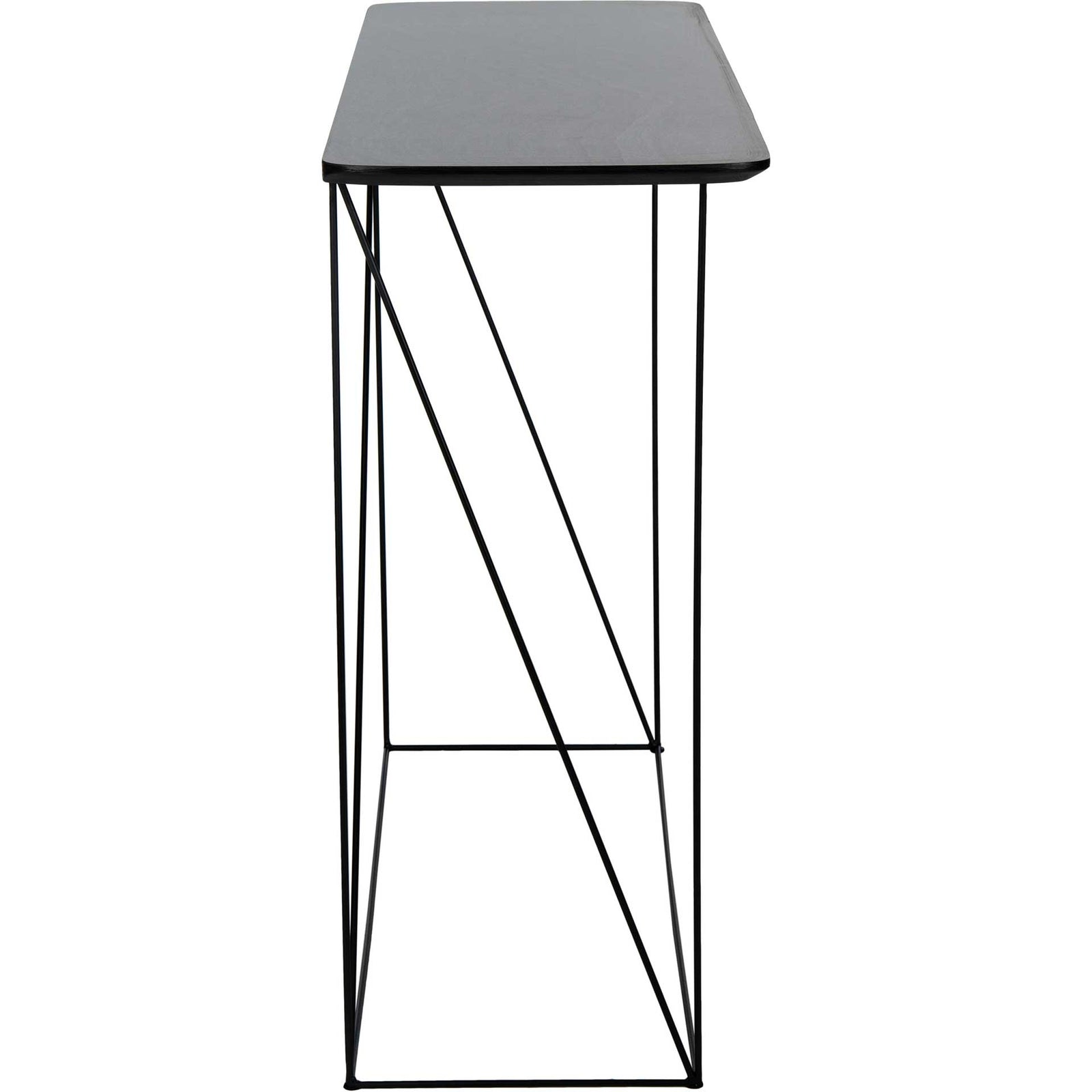 Ryder Console Table Gray/Black
