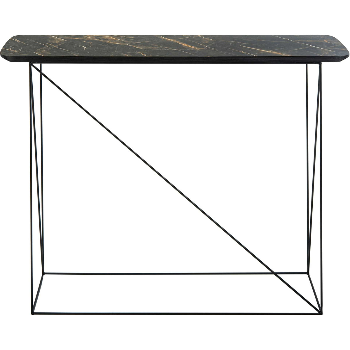 Ryder Console Table Dark Gray/Black