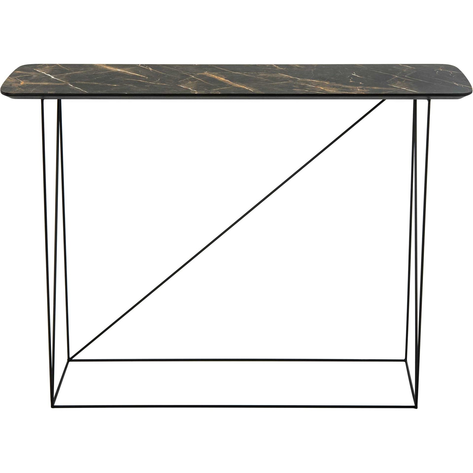 Ryder Console Table Dark Gray/Black