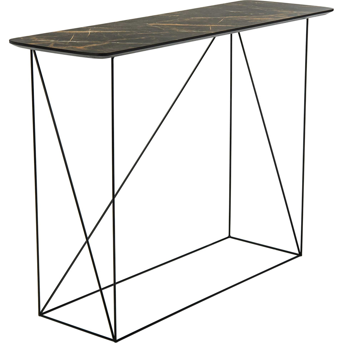 Ryder Console Table Dark Gray/Black