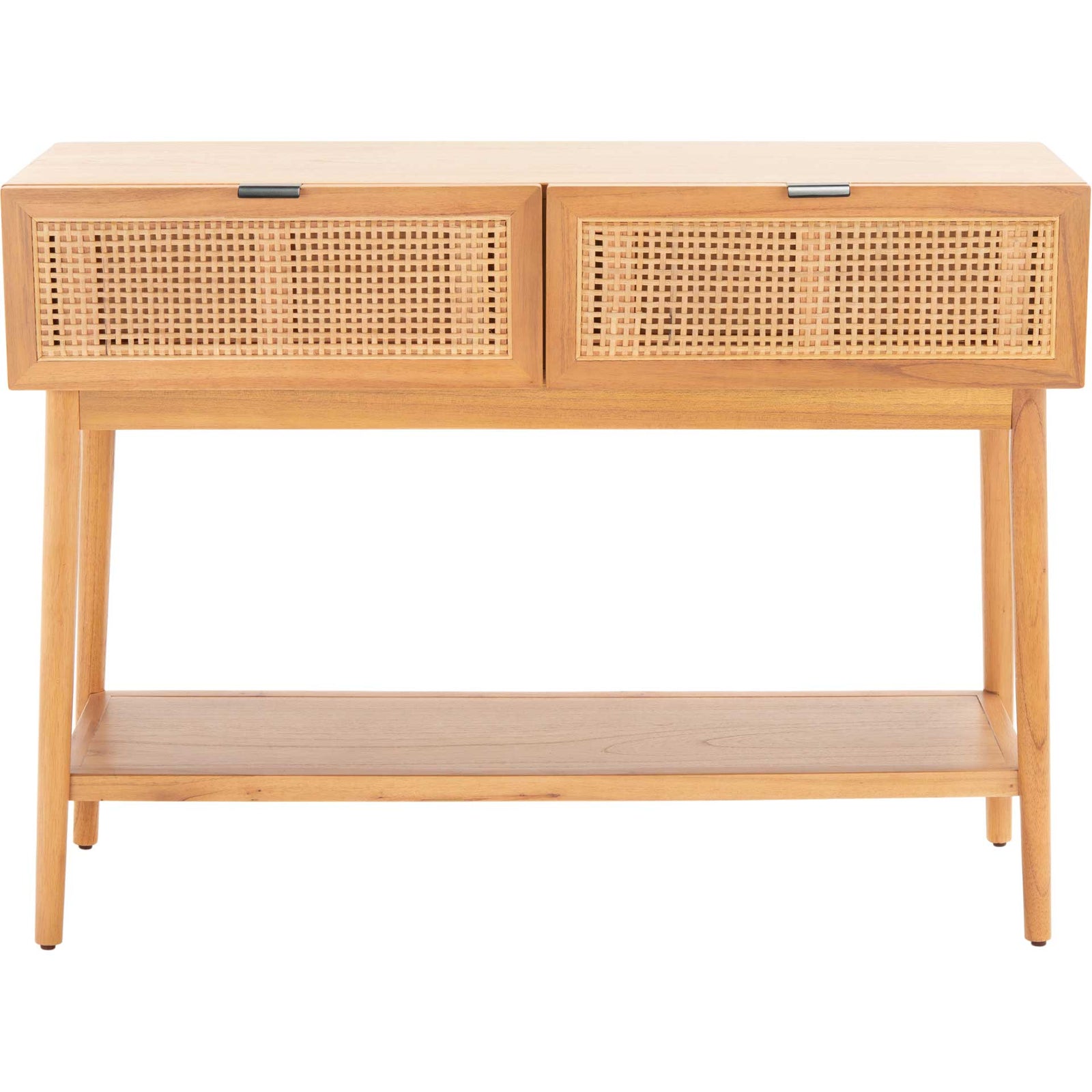 Badgley 2 Drawer Rattan Console Table Natural