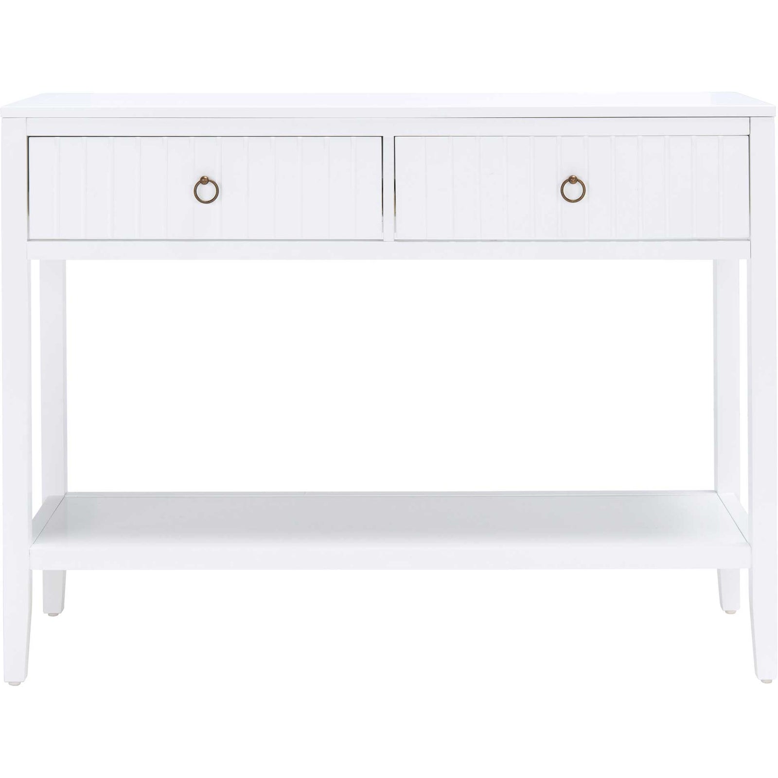 Terri 2 Drawer Console Table White