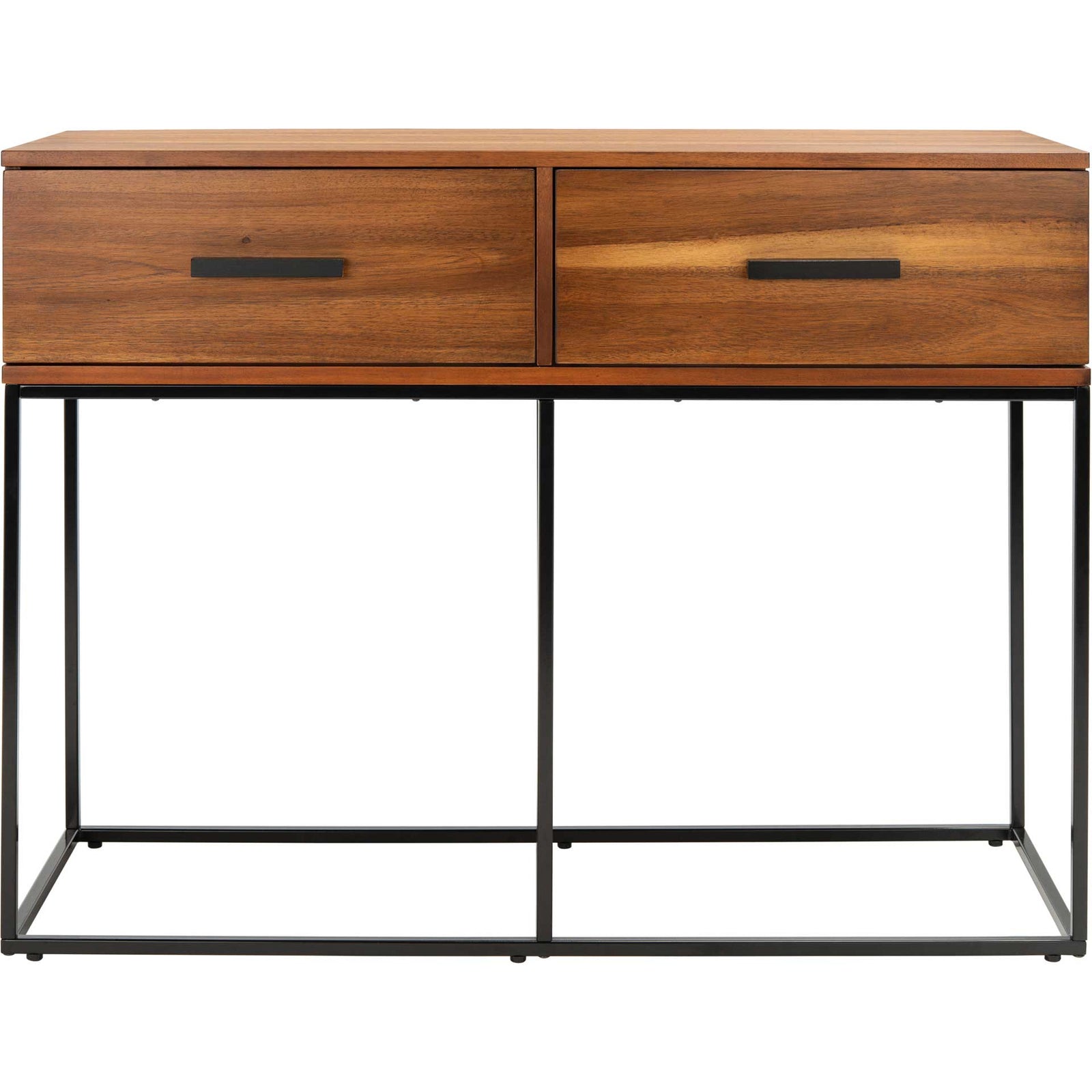 Marcene 2 Drawer Console Table Brown/Black