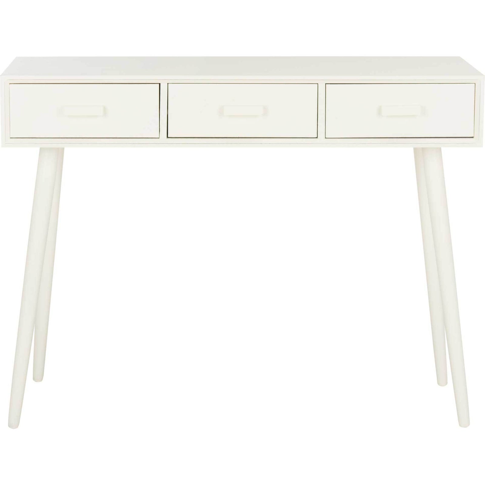 Alara 3 Drawer Console Table Distressed White